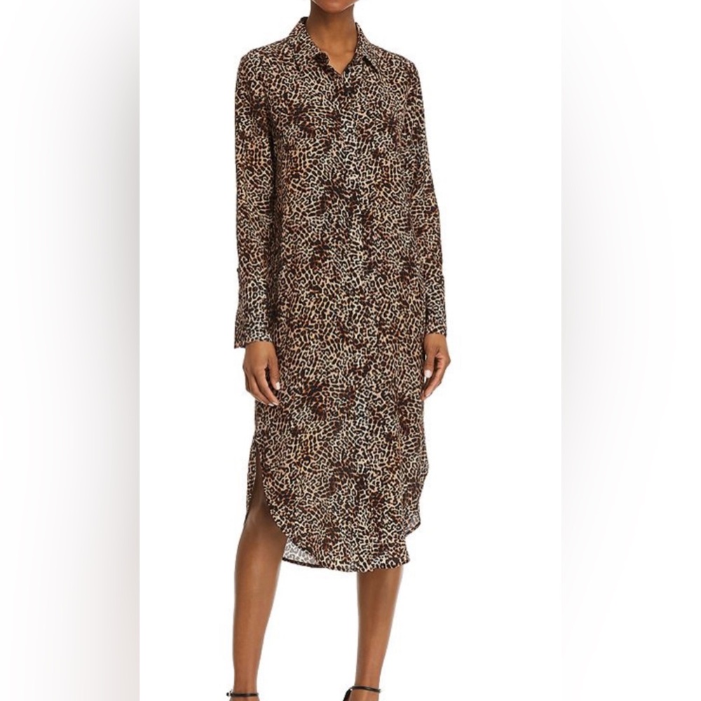 Anine Bing Chelsea silk leopard shirtdress small - Picture 2 of 7